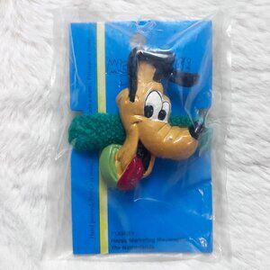 🔮 5/$25 Disney Vintage Hand Painted Pluto Hair Tie